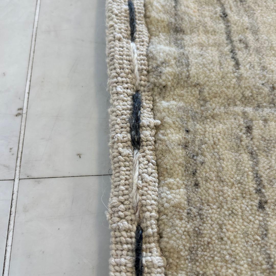 新品☆インドギャべ シンプルデザイン ロリバフ 手織絨毯 140×200cm