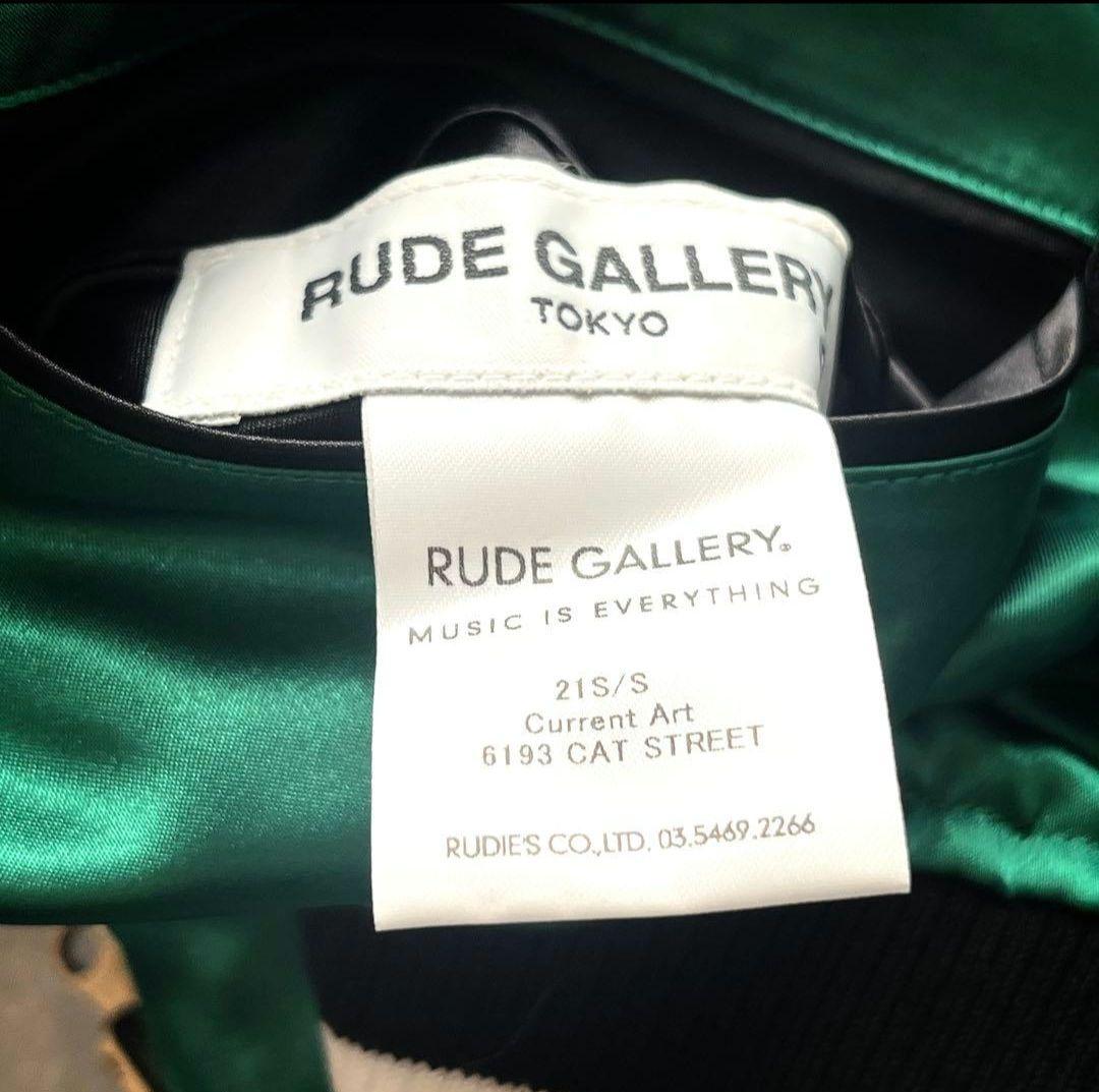 サテン　マルチカラー　女神　ルードギャラリー　リバーシブル　スカジャン　バイカー