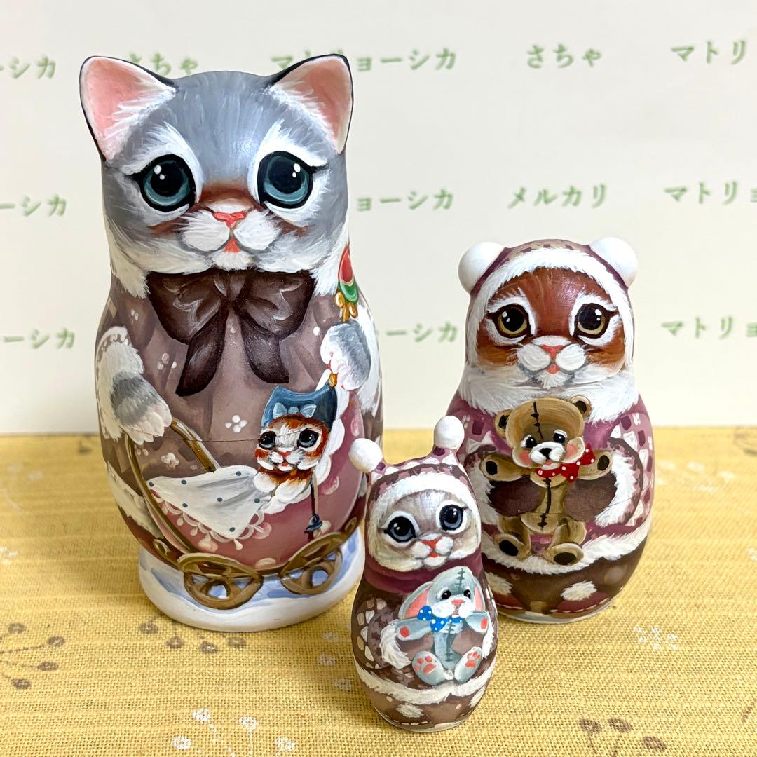 マトリョーシカ　猫　ニコラエヴァ　家族　赤ちゃん