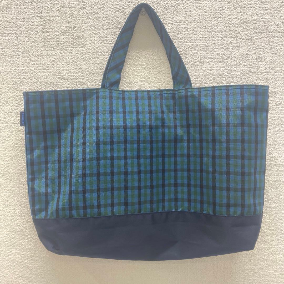 美品✨Familia ファミリア　レッスンバッグ　ナイロン　ブルー系　入園グッズ