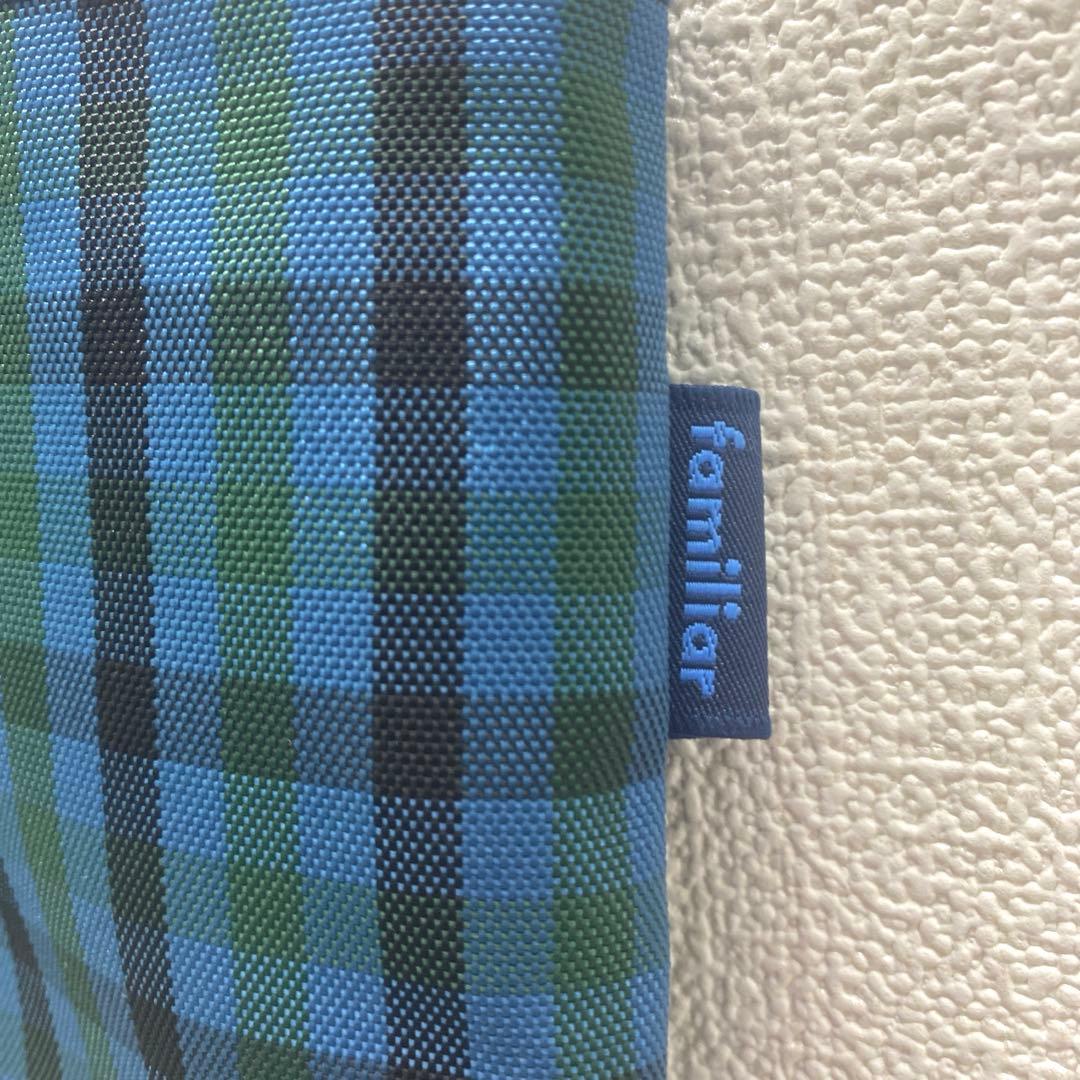 美品✨Familia ファミリア　レッスンバッグ　ナイロン　ブルー系　入園グッズ