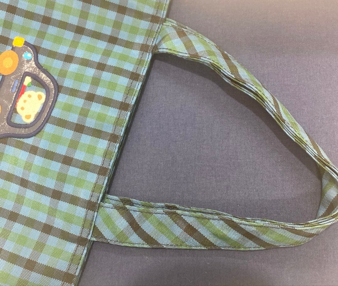 美品✨Familia ファミリア　レッスンバッグ　ナイロン　ブルー系　入園グッズ