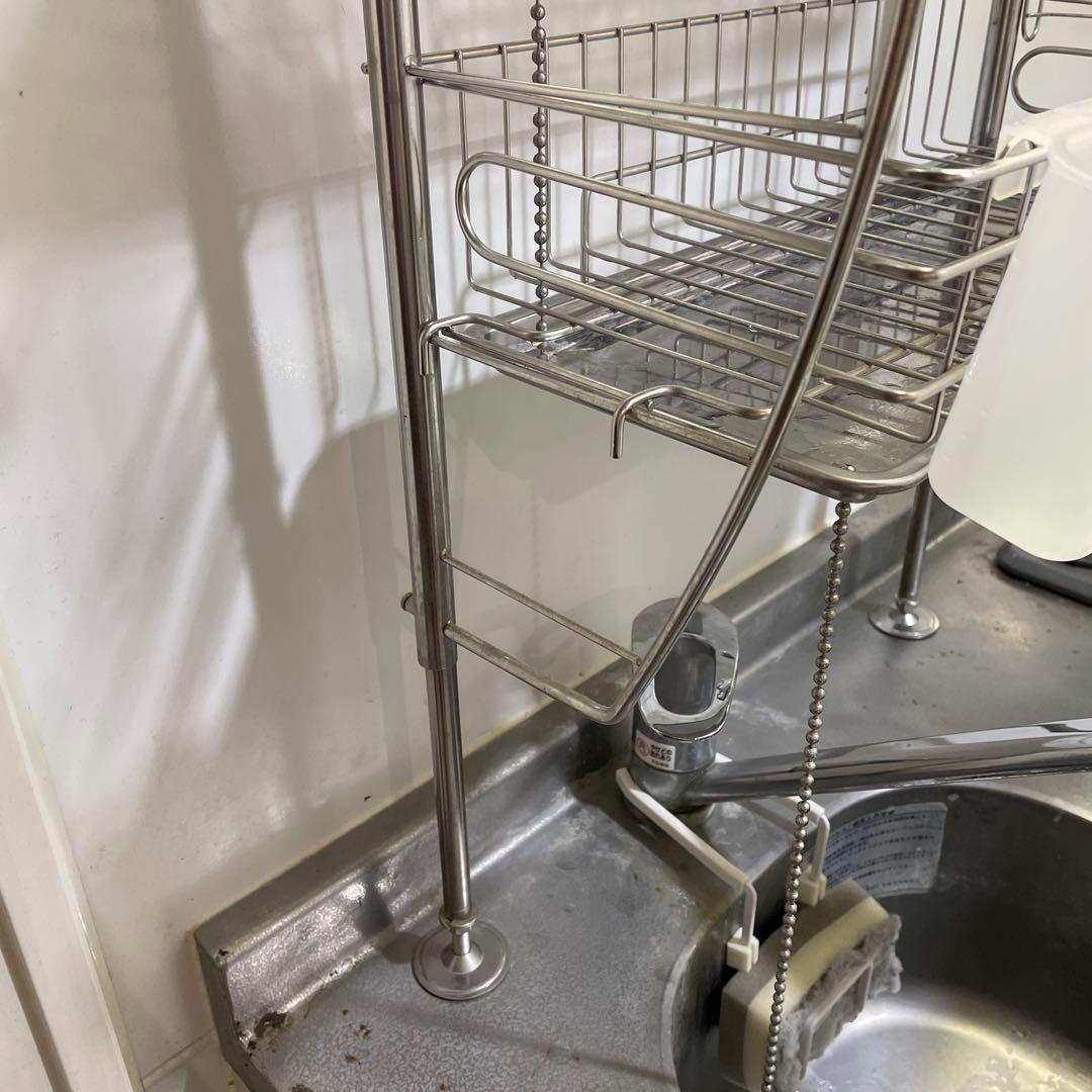 ステンレス製二段食器ラック