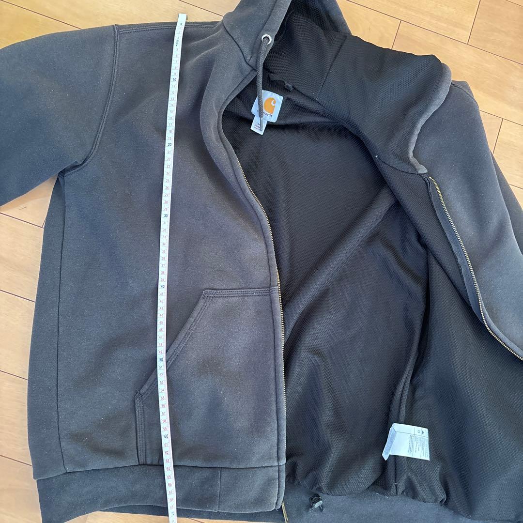 Carhartt ブラック フルジップ パーカー M