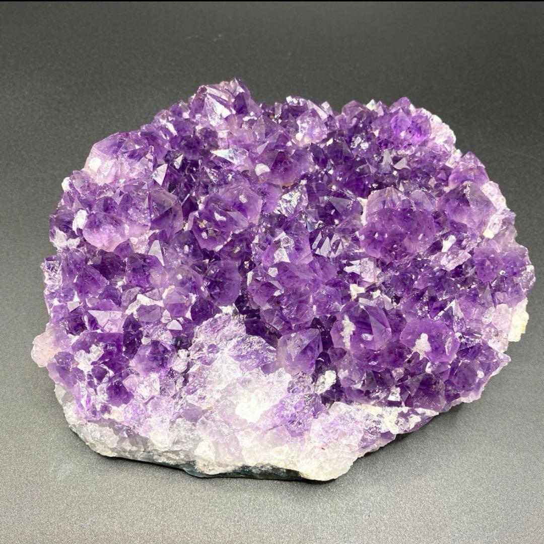 高品質 アメジスト クラスター 840g☆美結晶☆美極濃紫