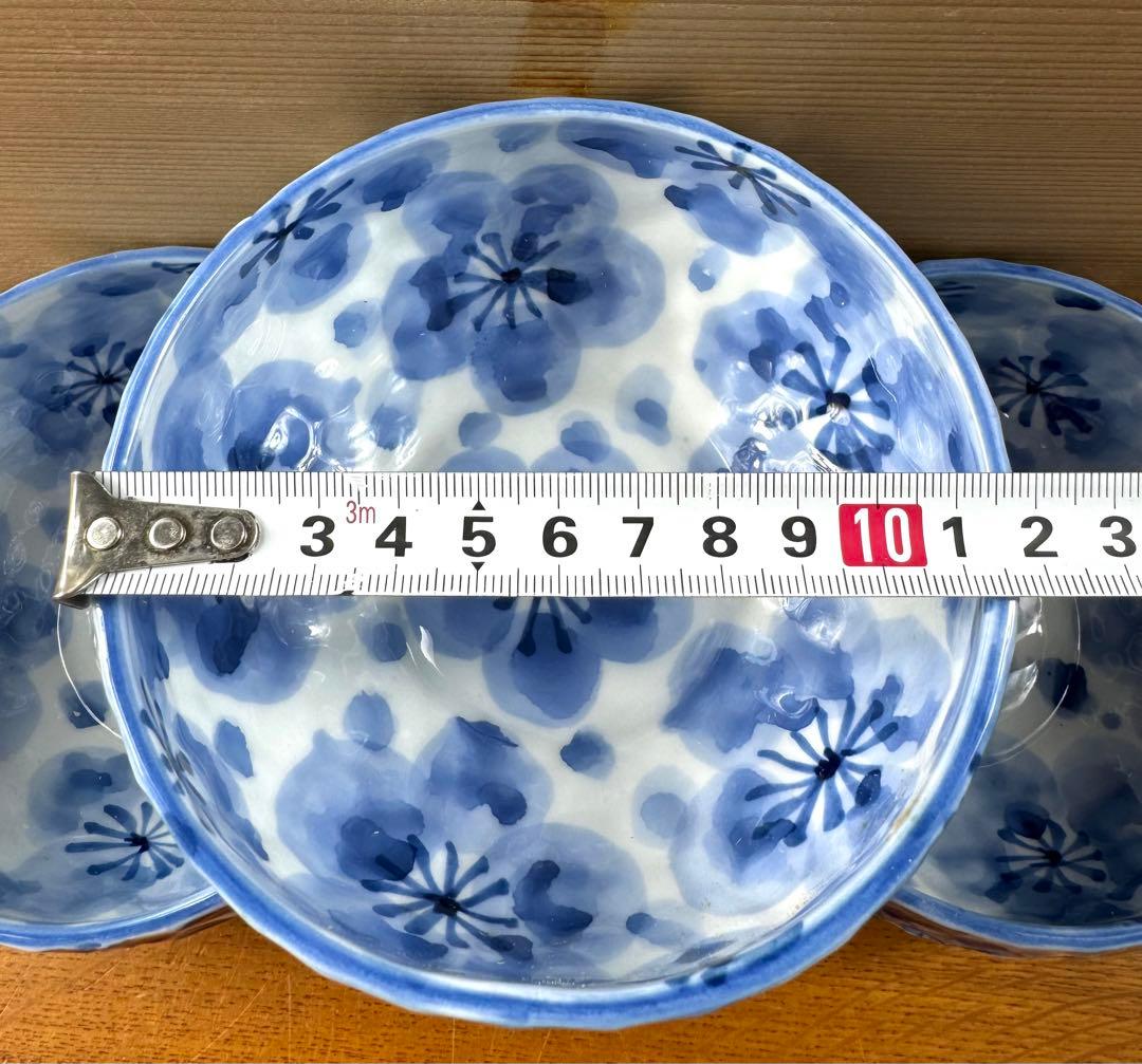 220 波佐見焼　林九郎窯　小鉢揃五客組　未使用品　長期保管　共箱