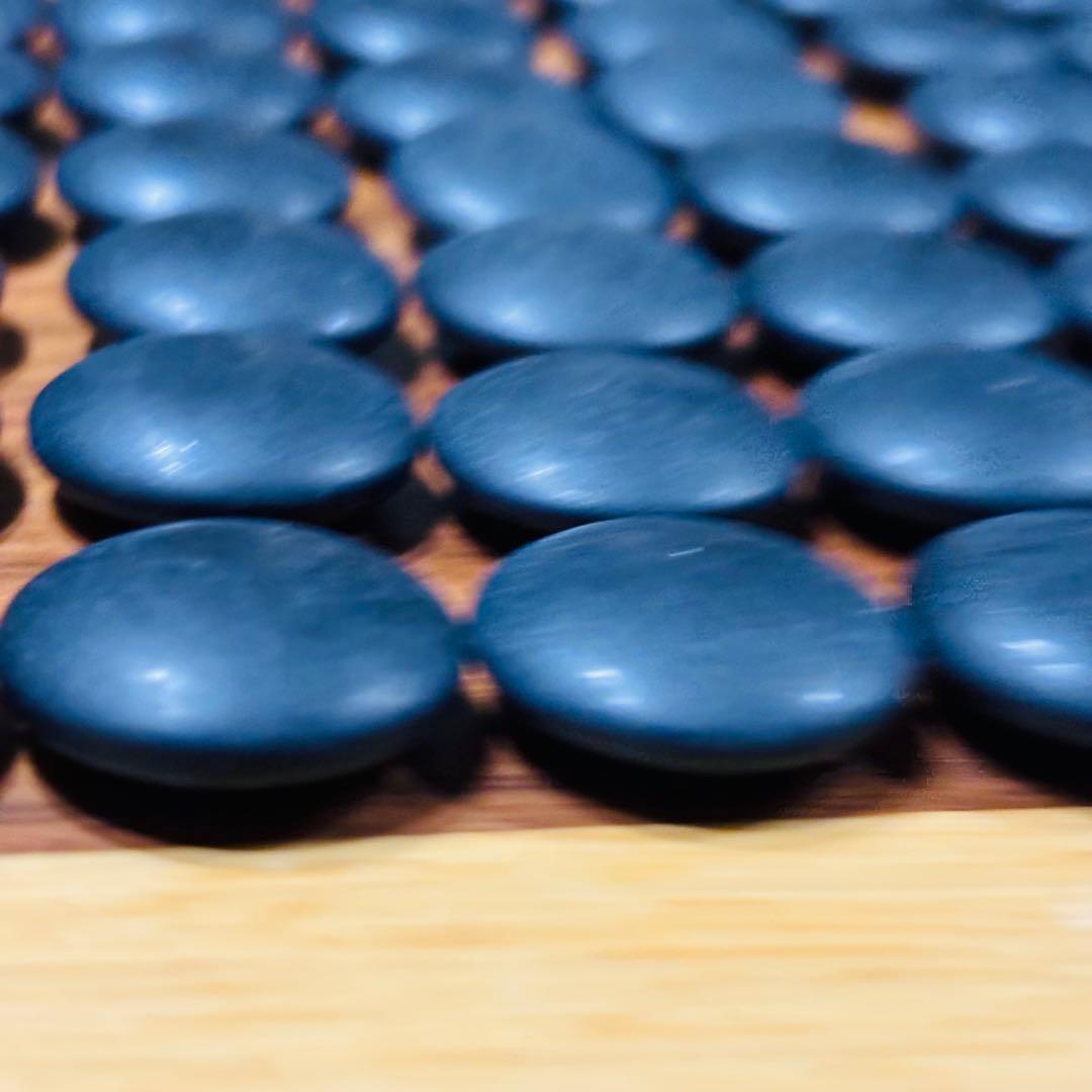 囲碁　碁石　雪印　蛤碁石　那智黒　ケース付き　洗浄済み　ハマグリ180