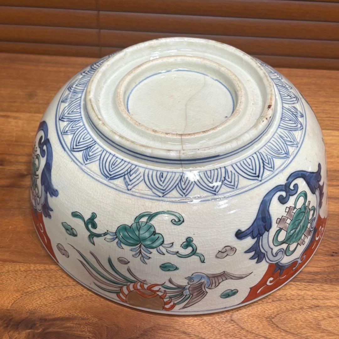 江戸時代　古伊万里　赤絵　三つ重ね　どんぶり