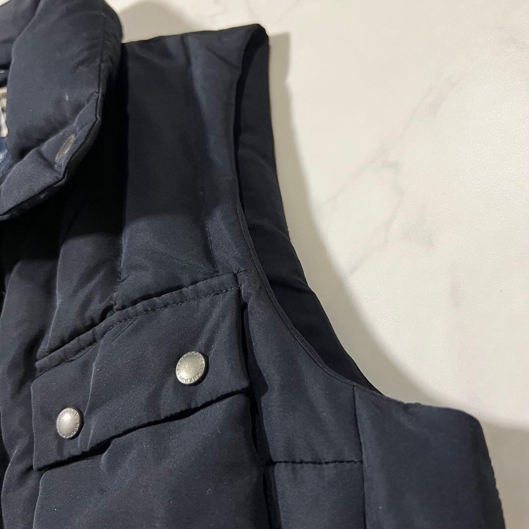 バーバリーロンドン ダウンベスト ノバチェック ブラック 黒 38 M