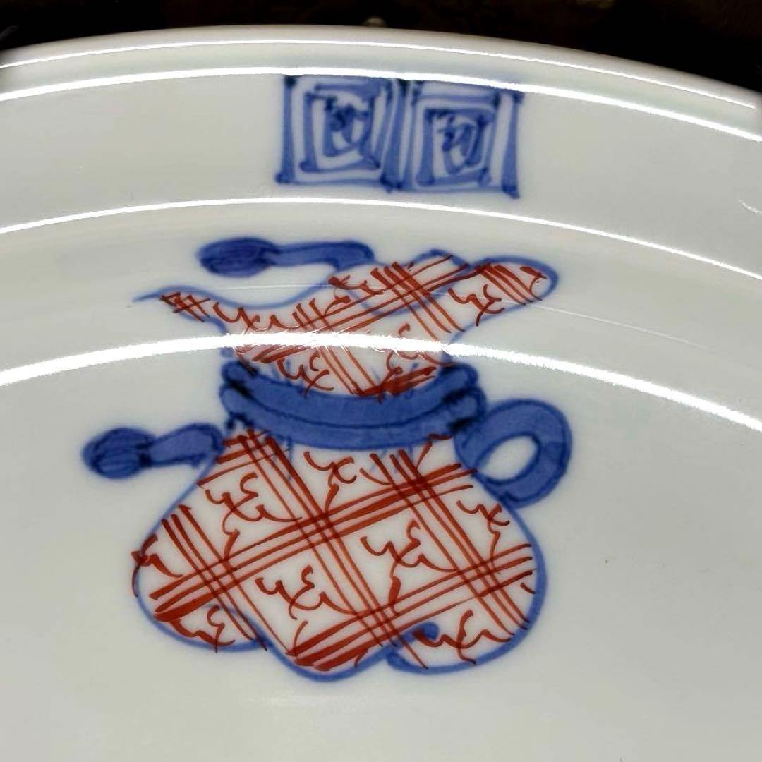 希少✨未使用保管品✨ 有田焼 渓山窯 染錦宝尽くし 11号 大皿 単品✨皿 飾皿