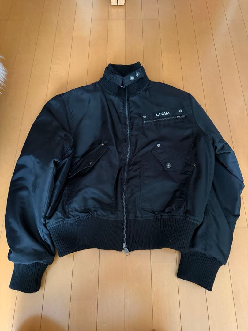 AAKAM High-Neck Bomber Jacket グランジ opium