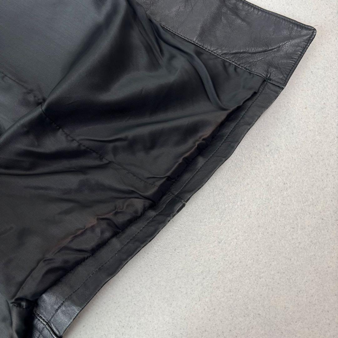 vintage leather car coat M 本革 イタリア製 黒