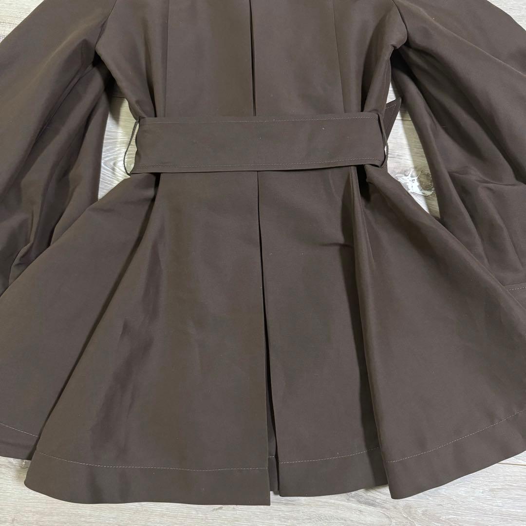 VIKTOR & ROLF ブラウン トレンチコート シルク絹 バルーン フレア