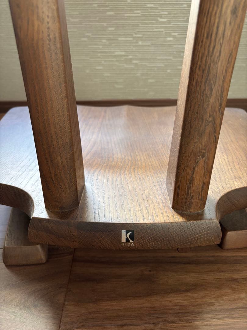 飛騨家具　HIDA 木製 回転座椅子