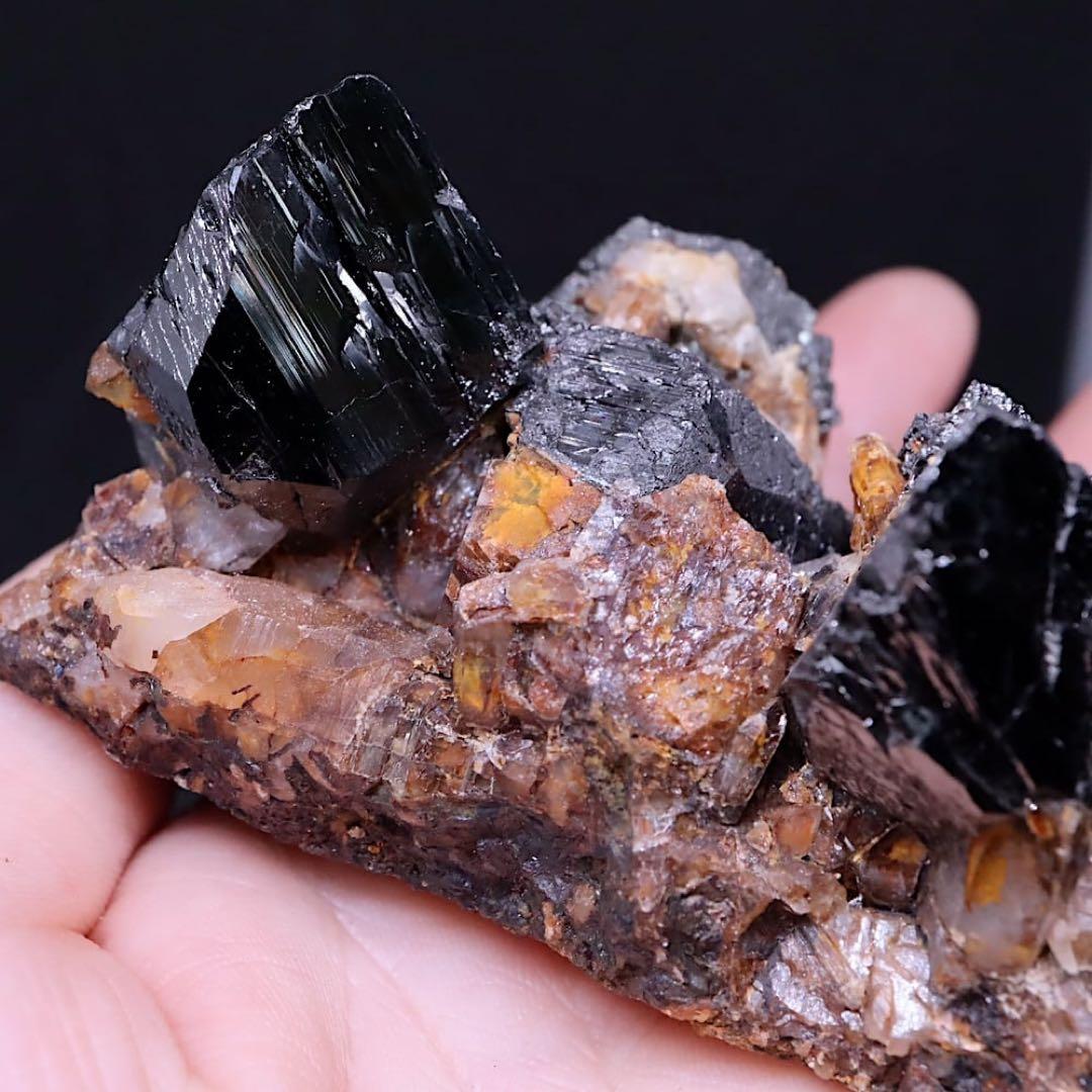 鉄マンガン重石 鉄重石 クォーツ 水晶 344g OTH006 天然石 原石