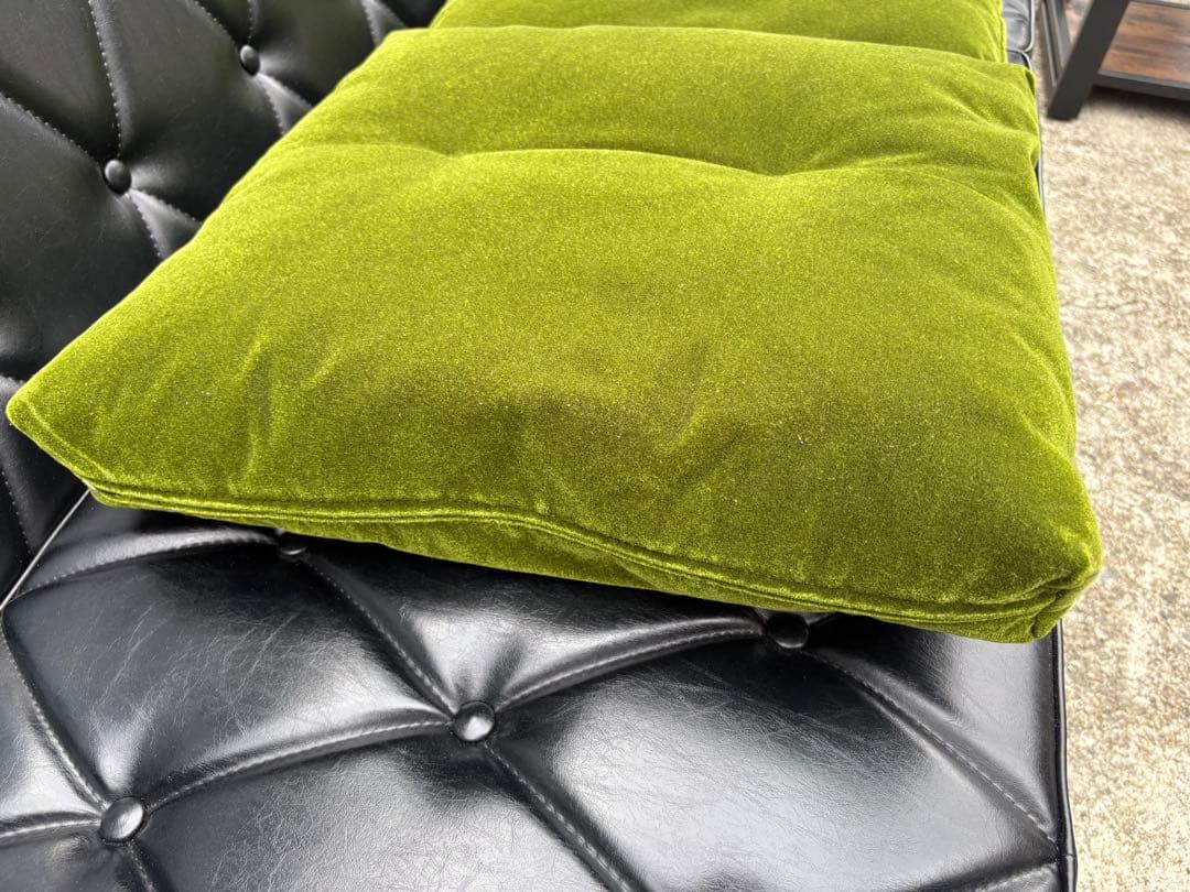 カリモク60 ロビークッション モケットグリーン 3個セット