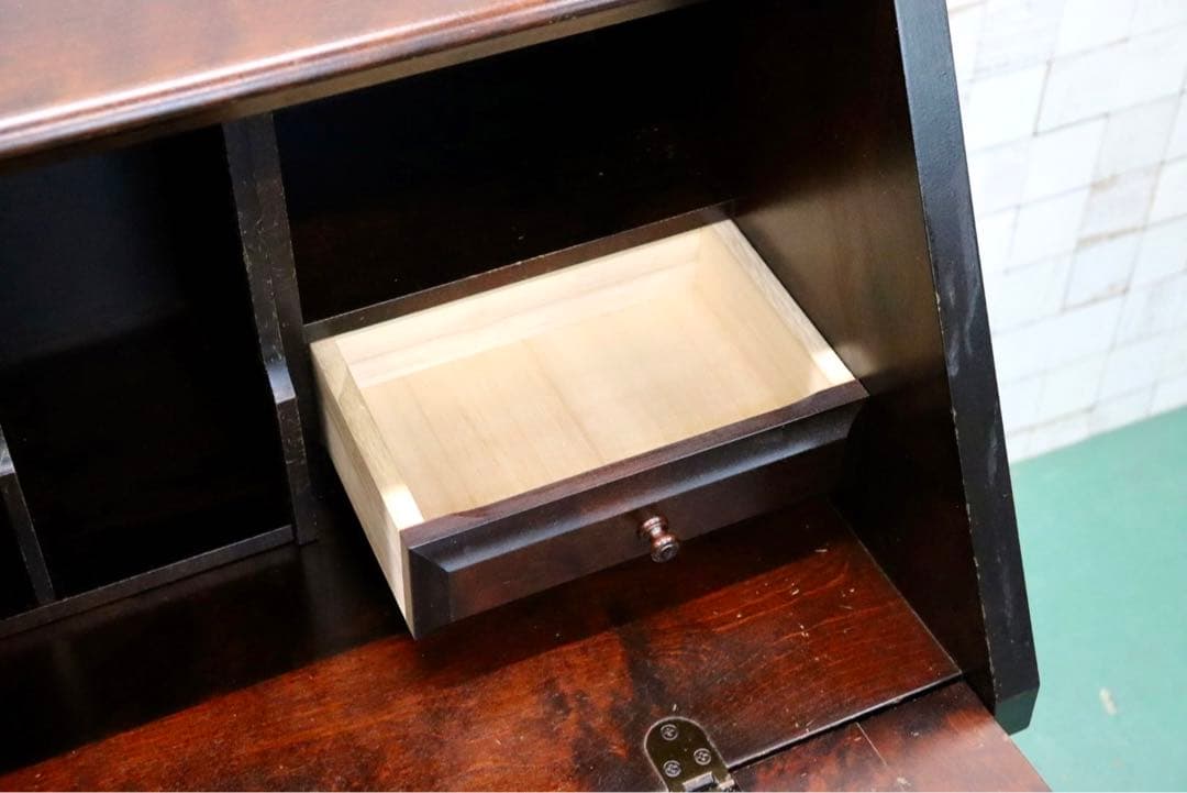 GMGT39○北海道民芸家具 ライティングビューロー デスク 学習机 勉強机 樺