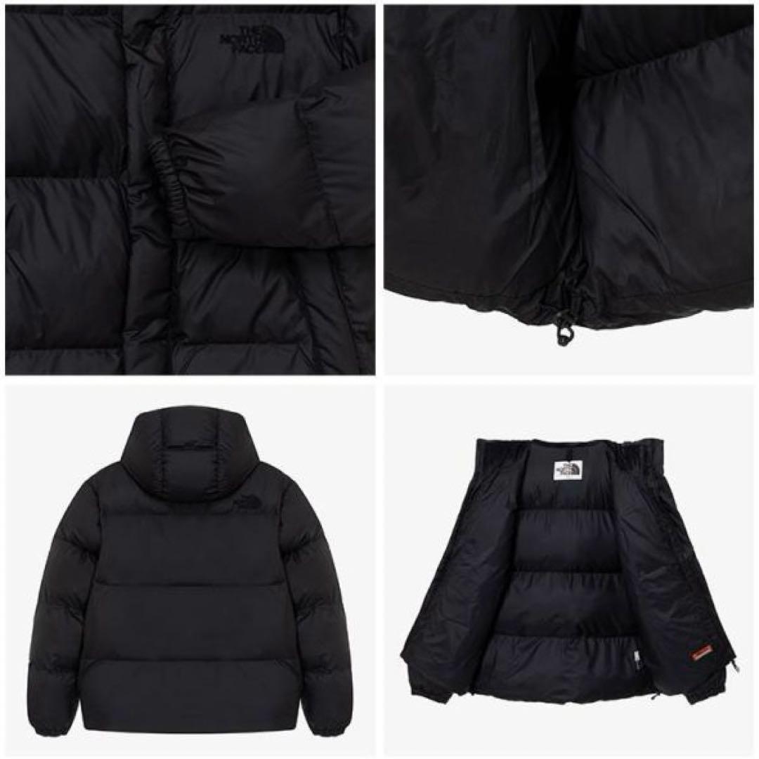 韓国　ノースフェイス　XS ダウン　ジャケット　フード付き　新品　グレー　S M