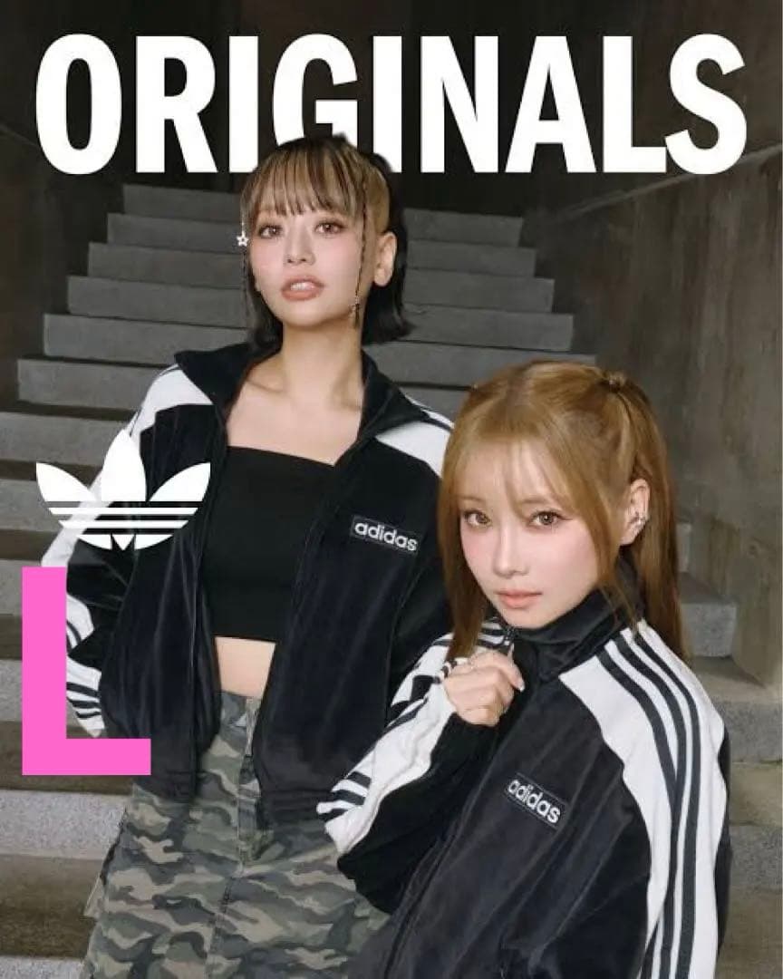 adidas W ADIBREAK VELOUR TT 重盛 上 ブラック