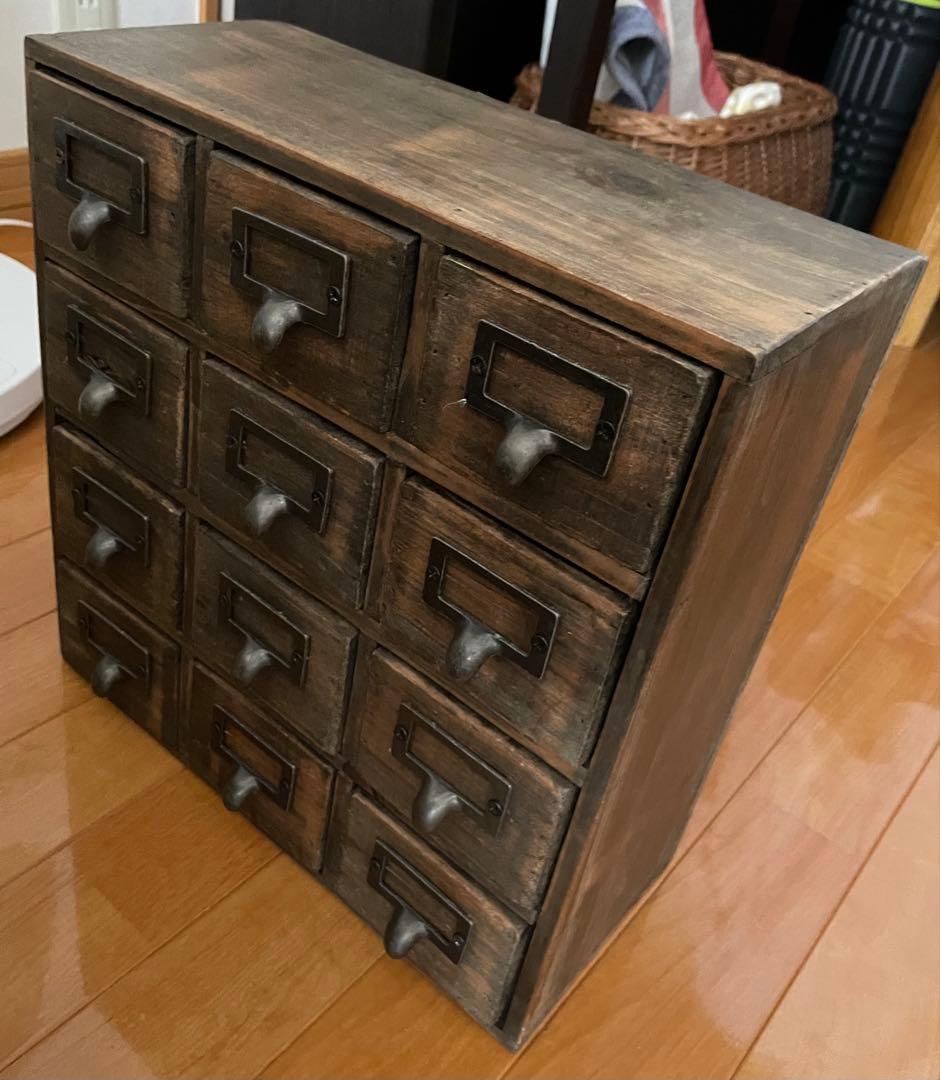 アンティーク　ヴィンテージ　木製引き出し　棚　小物入れ