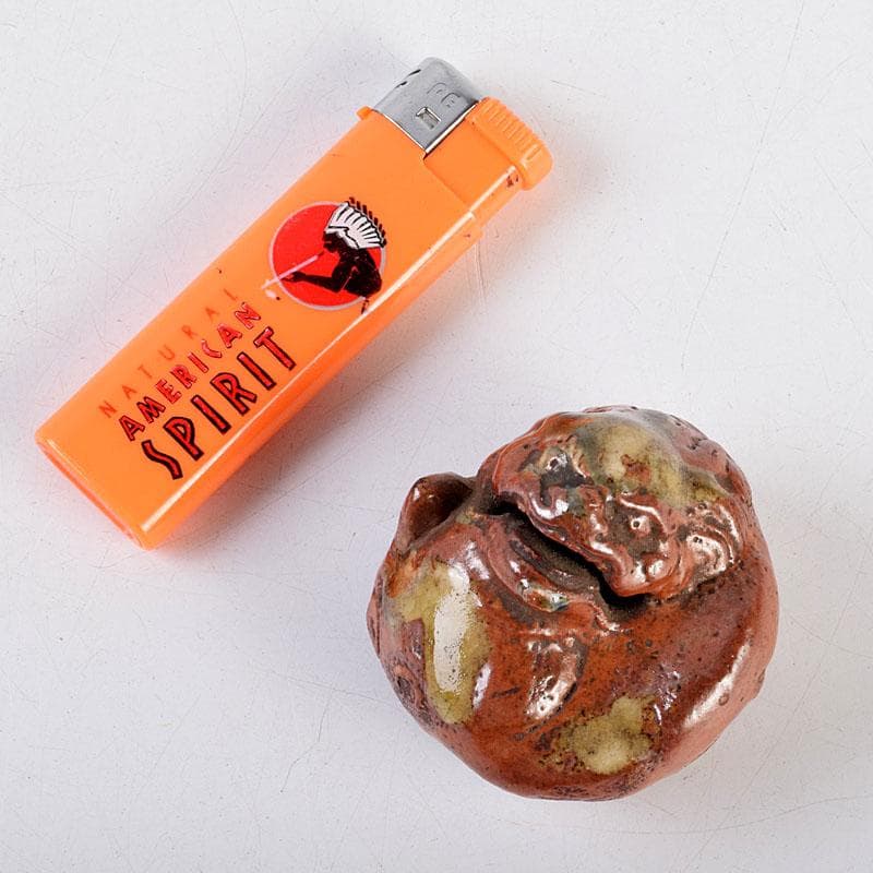 茶道具　尾形乾山作　色絵　獅子香合　時代箱　V　8816