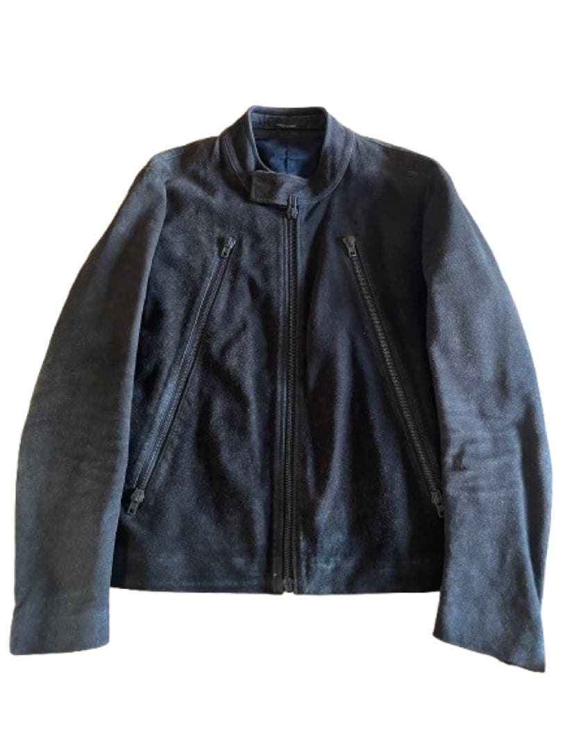 14aw伊製【メゾンマルタンマルジェラ】ワックスベイクドレザー八の字ライダース