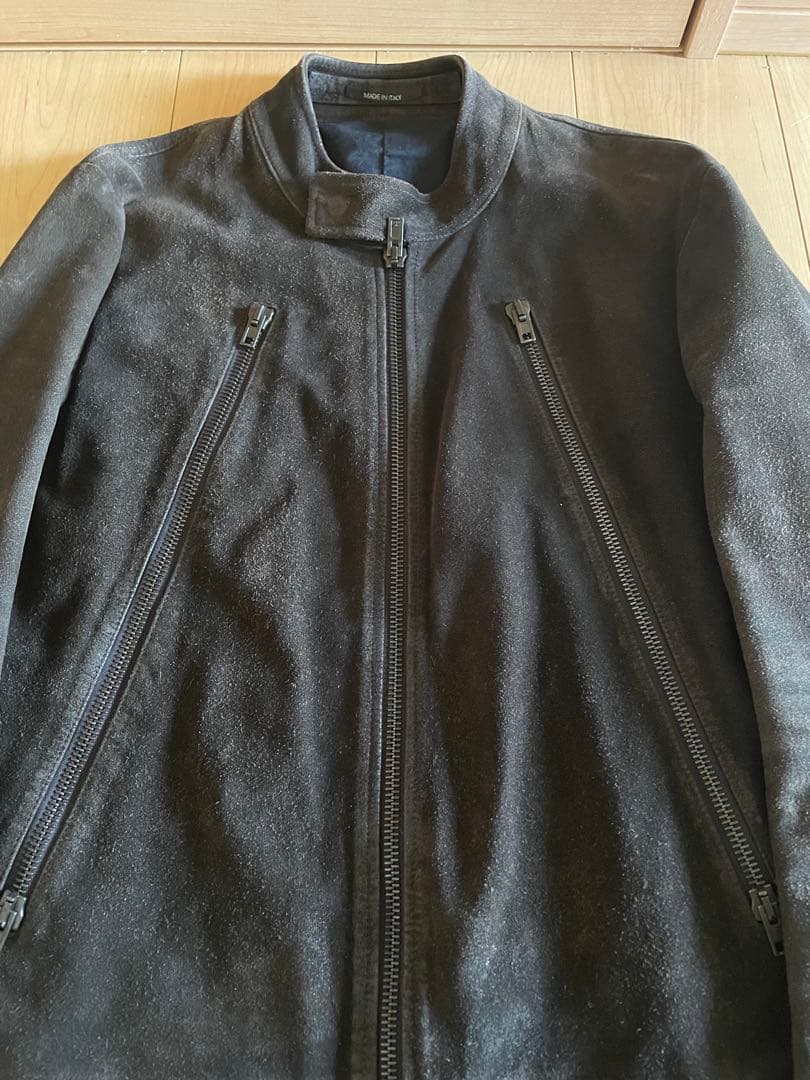 14aw伊製【メゾンマルタンマルジェラ】ワックスベイクドレザー八の字ライダース