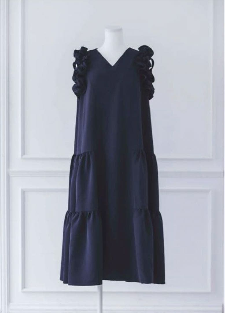 【bitnabi】ビンナビ　par-langドレス　ネイビー　授乳服　ワンピース