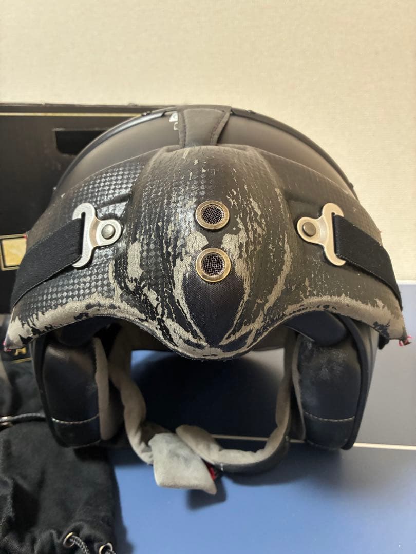 マットブラック ジェットヘルメット スモークシールド付き　ハリソン