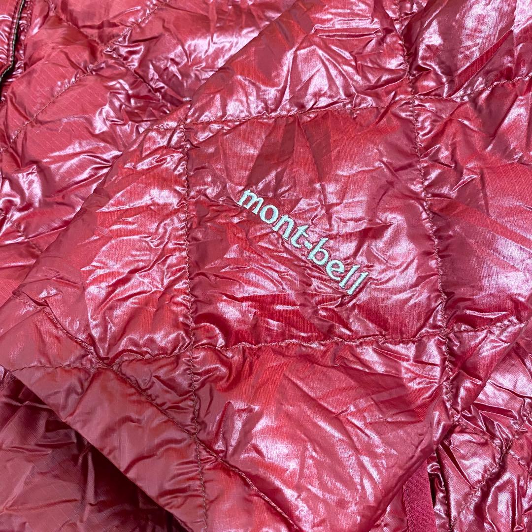 ★美品 収納袋付 montbell モンベル トラベルダウンコート レッド L