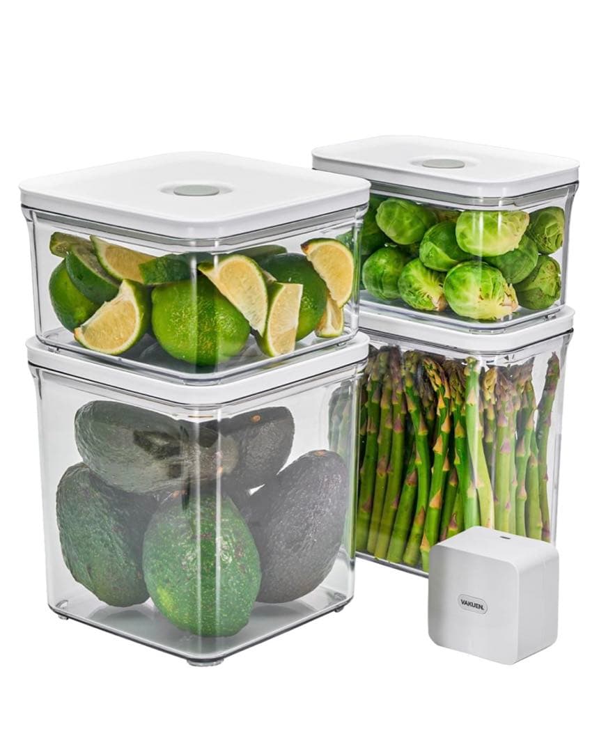 VAKUEN プレミアム真空保存容器&全自動食品シーラー機スターター セット