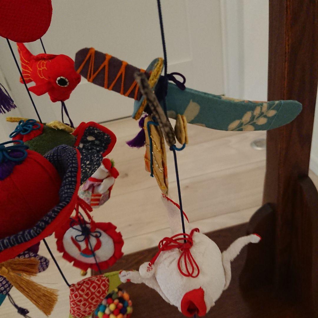 伝統的な布製の五月人形 吊るし飾り