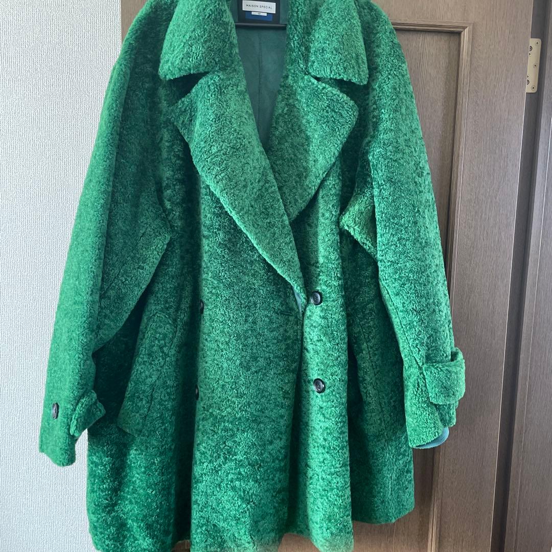 MAISON SPECIAL グリーン チェスターコート 02