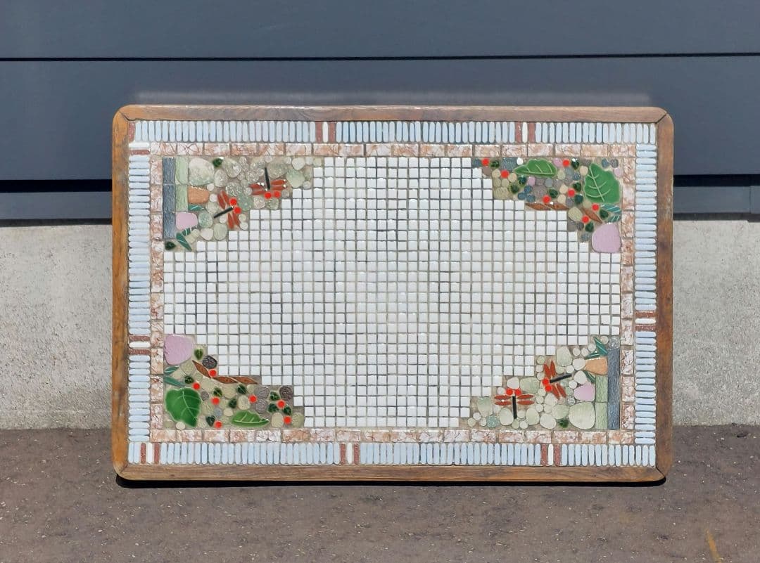 昭和レトロ ストーブ台 薪ストーブ タイル 木枠 古民家 アンティーク 大型