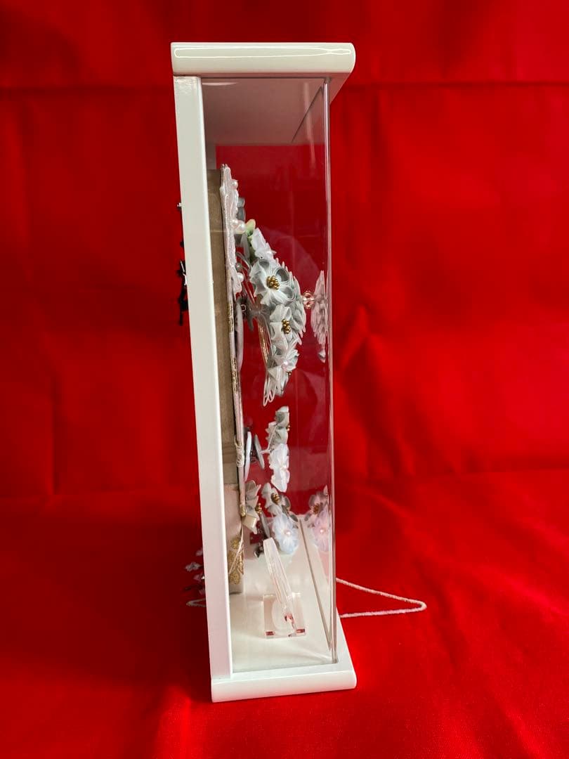 東京久月　つまみ細工額入　羽子板・壁掛け・間口約２０×奥行約９×高さ約３３㎝