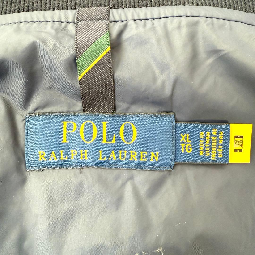 【希少✨】ポロラルフローレン ポニー刺繍ロゴ ボンバージャケット ネイビー XL