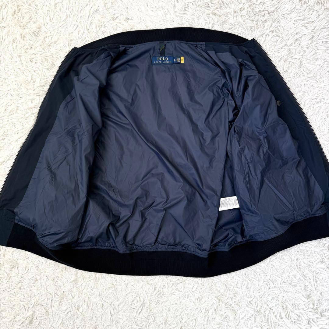 【希少✨】ポロラルフローレン ポニー刺繍ロゴ ボンバージャケット ネイビー XL
