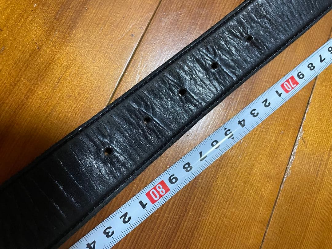 レザー ブラック ベルト 装飾バックル