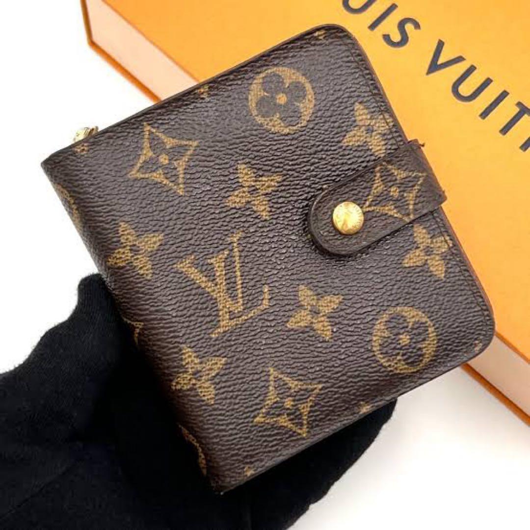 ルイ・ヴィトン 二つ折り財布 モノグラム　コンパクトジップ