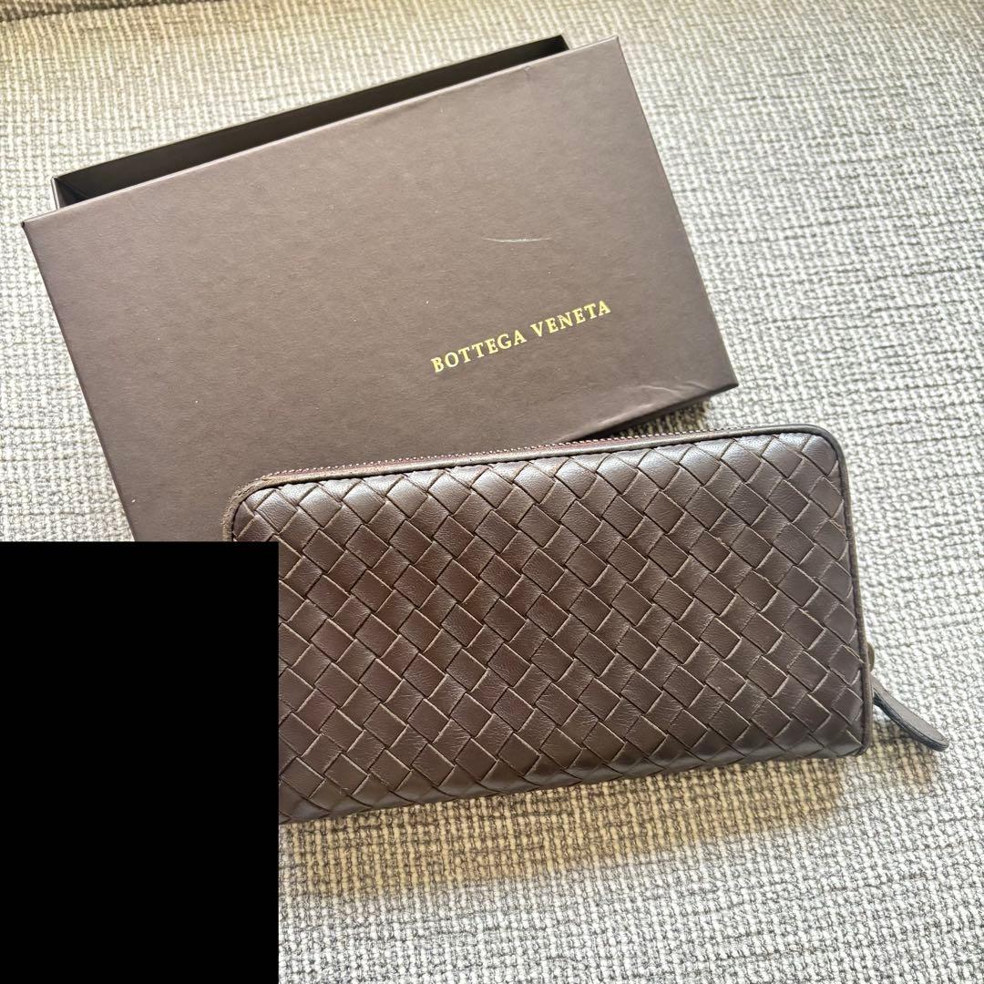 【美品】ボッテガヴェネタBottega Veneta ブラウン長財布