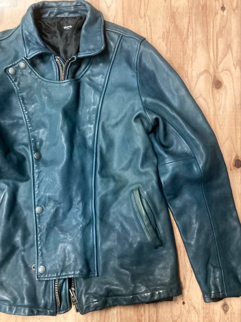 Lサイズ　glamb グラム　レザーライダースジャケット ラムレザー