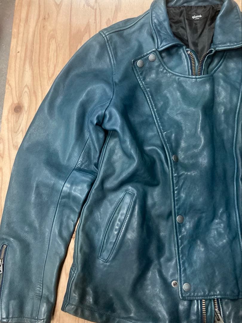 Lサイズ　glamb グラム　レザーライダースジャケット ラムレザー