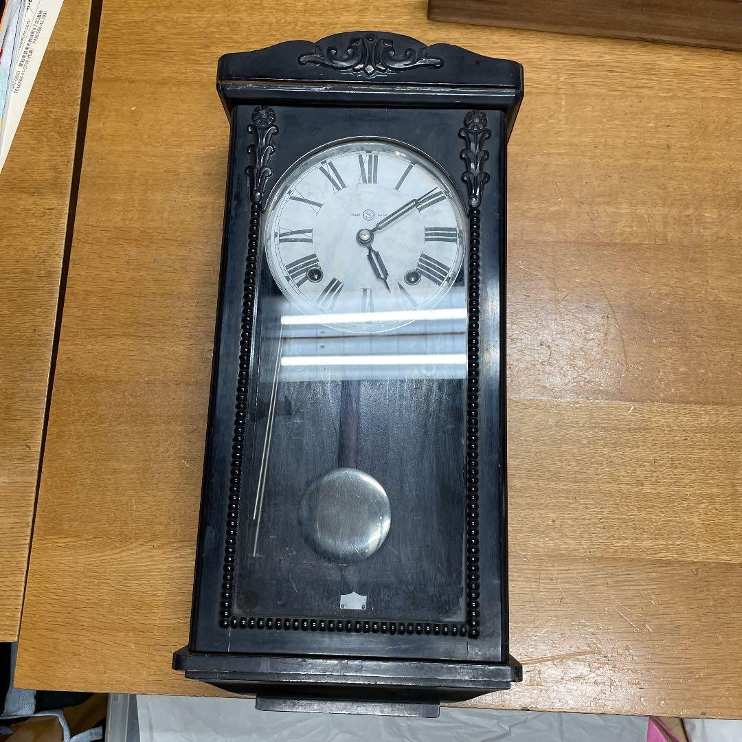 セイコー社、柱時計、金なります、鍵あります