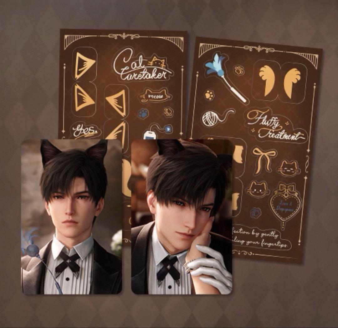 公式 恋と深空 レイ 猫執事 ぬいぐるみ 缶バッジ アクスタ カード 即日発送