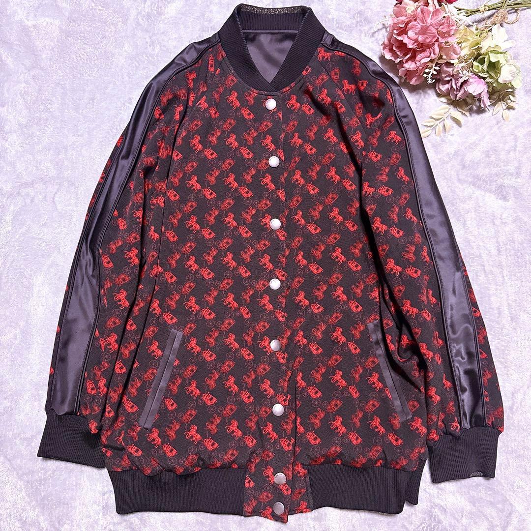 【未使用】COACH スカジャン リバーシブル ブルゾン 総柄 刺繍 メンズ