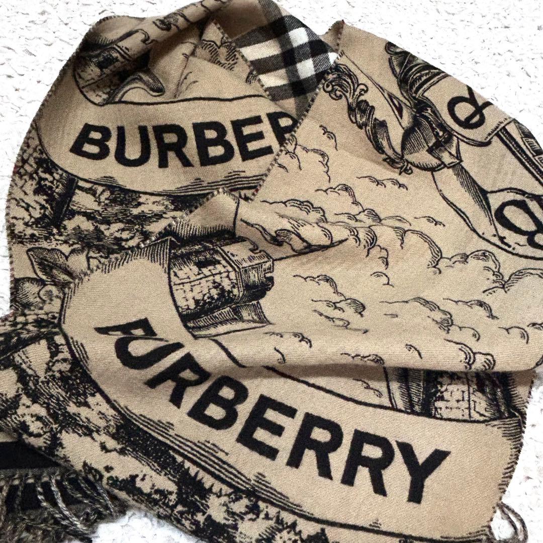 ピーナツさま　バーバリー BURBERRY リバーシブルEKD カシミアストール