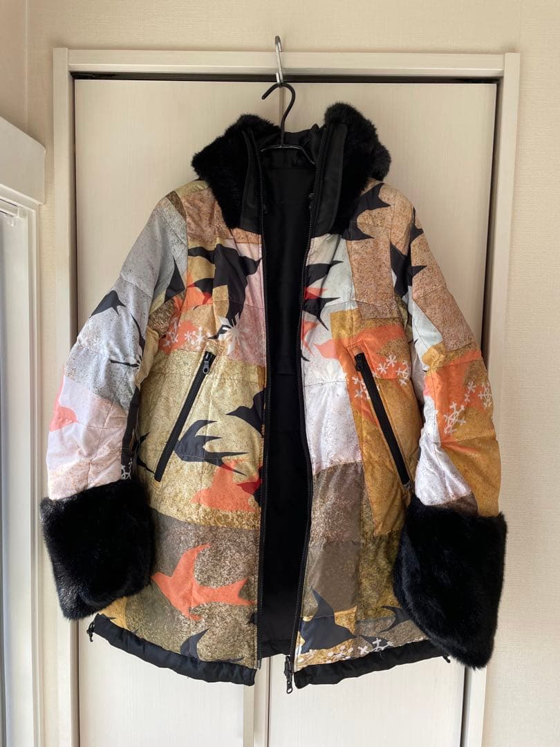 カミシマチナミ リバーシブル 2way ダウンジャケット