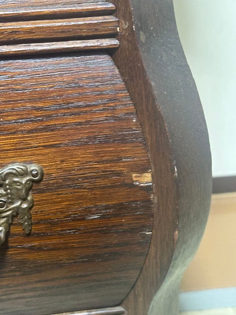 木製アンティークタンス 3段 引き出し1940年代フランス　オーク材　西洋