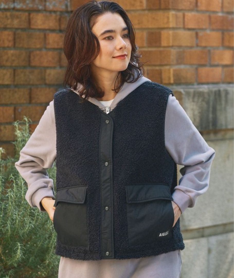 ⭐️新品未使用⭐️AIGLE リバーシブル インサレーション キルティングボアベスト