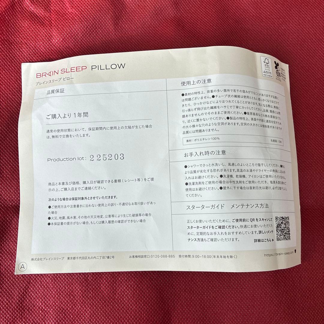 【送料無料】ブレインスリープピロー　スタンダード　STANDARD 枕カバー付き